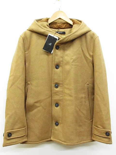 未使用品 ジョンブル JOHNBULL コート ウール フード 中綿 ジップ 
