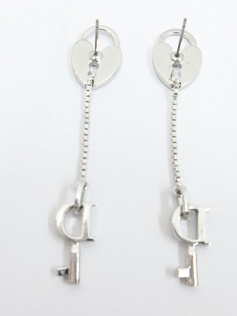 ディオール Dior ハート ロック カデナ ピアス シルバー ※AY-0220 ※03 
