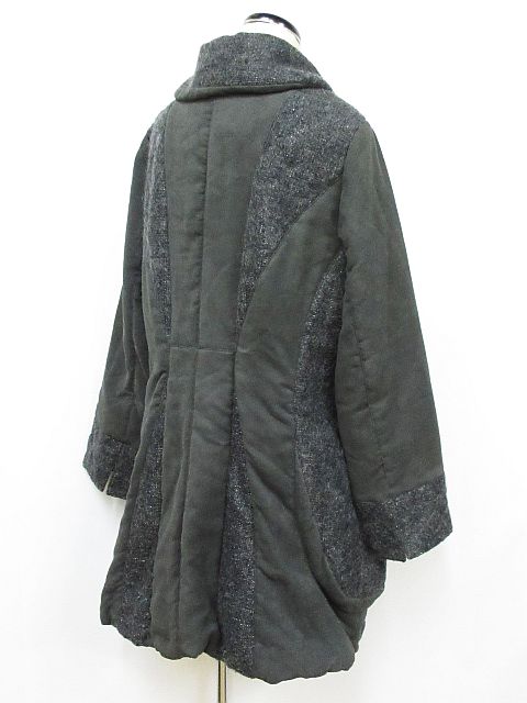 Luporte コート 中綿 ショールカラー フェイクスエード 起毛 プリント 