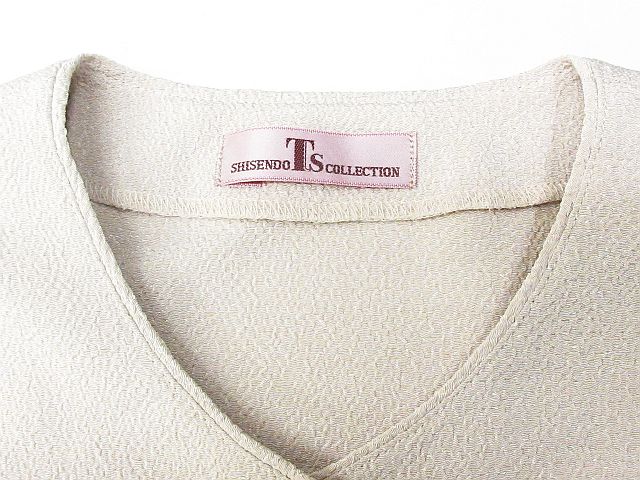 美品★詩仙堂ちりめん 3点セットアップ　ジャケット／ブラウス／スカート　ベージュ 楽天市場】美品【中古】詩仙堂 by HITOSHI スカートスーツ