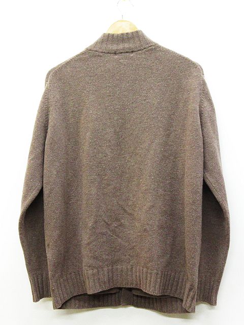 パパス Papas ウール100% ニット ジャケット ブルゾン スタンドカラー 