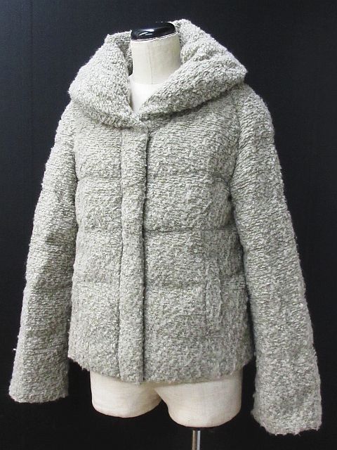 イング Ingni ダウン コート フェザー混 ショールカラー ジップアップ グレー系 M Km 3616 01 レディース 116 ベクトルパーク