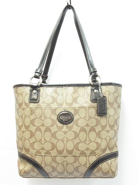 1円 コーチ F18917 シグネチャー 他 トート セリーヌ ショルダーバッグ HS583 COACH コーチ ヘリテージ シグネチャー PVC トートバッグ F18917