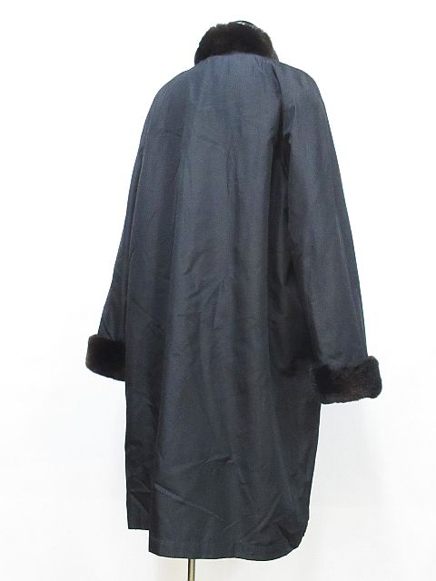 リバーシブル レッキスファーコート シルク100％ リバーシブル