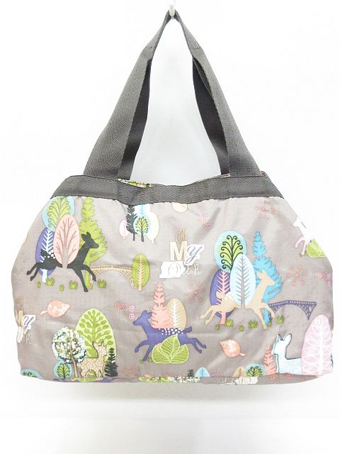 レスポートサック Lesport SAC トート バッグ ボストンバッグ 総柄 森 