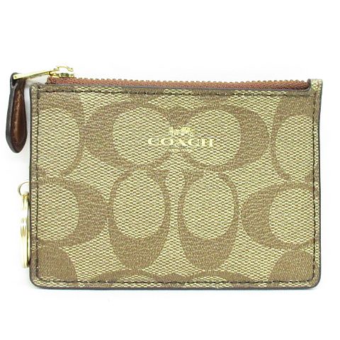 コーチ Coach シグネチャー ミニスキニー Id コインケース パスケース キーリング付き F カーキ Nk 134 03 メンズ レディース 116 ベクトルパーク