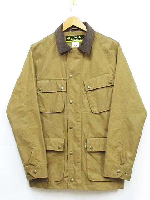 コロンビア Columbia オイルドジャケット シリコンオイルコーティング 襟コーデュロイ ベージュ M Mm 02 メンズ 116 ベクトルパーク