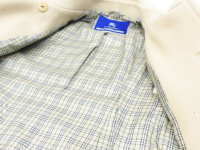 バーバリーブルーレーベル BURBERRY BLUE LABEL ウール ステンカラー コート ダブル ベージュ ◇MM-11600 ◇01 レディース