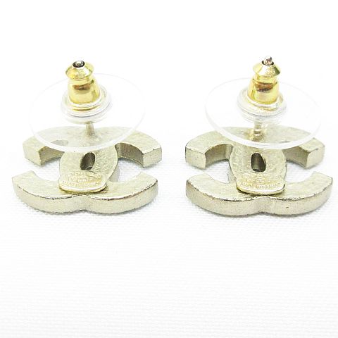 シャネル CHANEL ピアス 06P ココマーク ラインストーン アクセサリー シルバー×青系 ◇MM-11668 ◇10 レディース