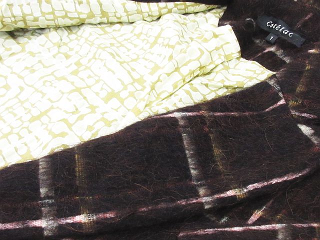 コテラック Cotelac チェスター コート モヘヤ混 アルパカ混 チェック