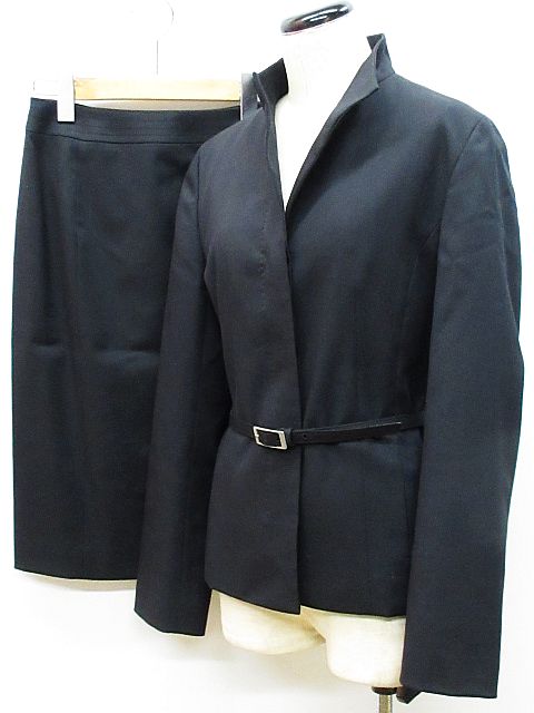 イネド INED スーツ スカートスーツ セットアップ ウール ストレッチ