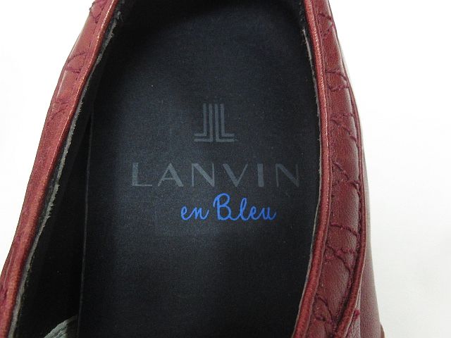 ランバンオンブルー Lanvin En Bleu スニーカー スリッポン レザー 牛革 靴紐なし 靴 ボルドー 25 5cm Mm 08 メンズ 116 ベクトルパーク