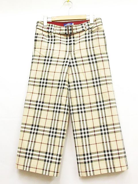 バーバリーブルーレーベル BURBERRY BLUE LABEL ワイド パンツ ノバ 