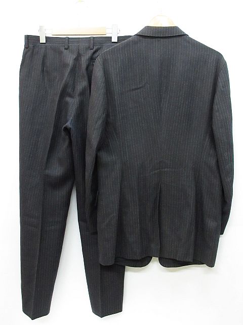 ポールスミス Paul Smith スーツ セットアップ ウール 麻混 ストライプ シングル 4つボタン 背抜き シャリ感 グレー系 L Nk 02 メンズ 116 ベクトルパーク