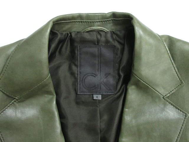 シーケーカルバンクライン ck Calvin Klein レザー テーラード 