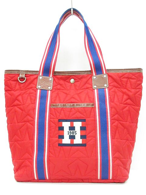 トミーヒルフィガー Tommy Hilfiger トートバッグ キルティング 星 ライン 大容量 鞄 赤 Mm 08 メンズ 116 ベクトルパーク