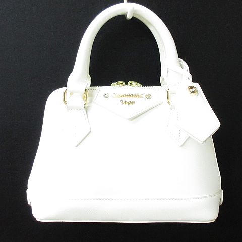 未使用品 サマンサベガ Samantha Vega レディアゼル ビビットカラー 小 ショルダー ハンド バッグ 2way 型押し 斜め掛け 鞄 白 Nk 01 レディース 116 ベクトルパーク