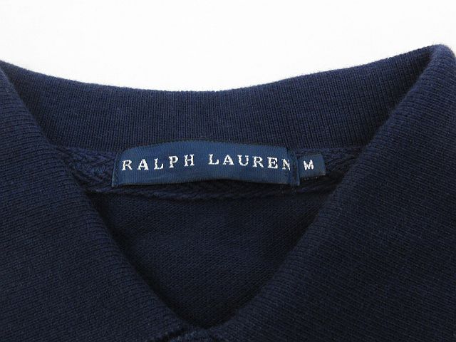ラルフローレン ポニー刺繍 背番号3 紺 半袖 ポロシャツ 鹿の子 レディースL POLO RALPH LAUREN ポロ・ラルフローレン ポニー刺繍 鹿の子