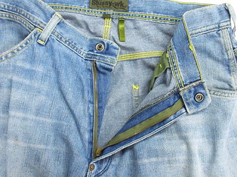 ステューシー STUSSY wk デニム パンツ ジーンズ ストレート スケール 