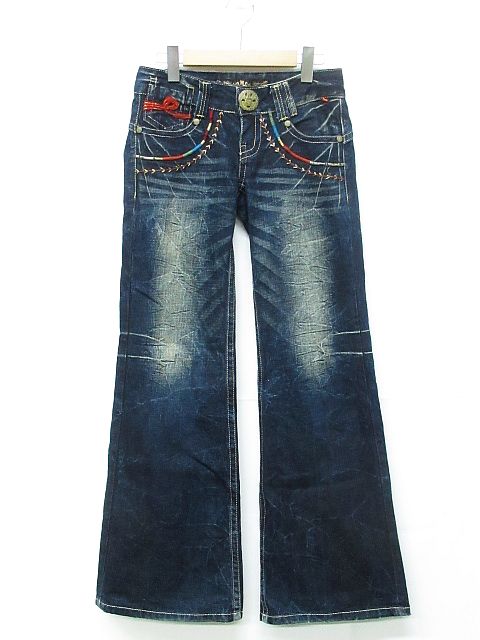リオベラ RIOBERA デニム パンツ ジーンズ バギー ベルボトム 刺繍  