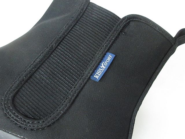 タグ付き新品✨KISSA SPORT サイドゴア　ショートブーツ　晴雨兼用　黒 キサスポーツ KISSASPORT サイドゴアレインショートブーツ