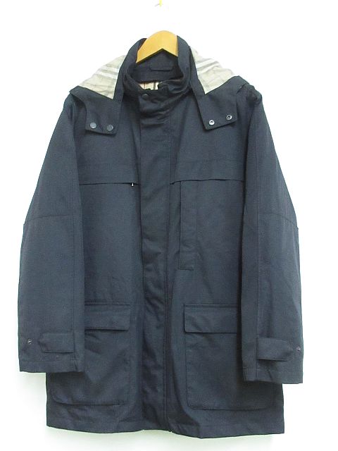 バーバリーロンドン モッズコート 新品 ダウンライナー付 フード メンズLL 黒 バーバリーロンドン モッズコート 新品 ダウンライナー付 フード