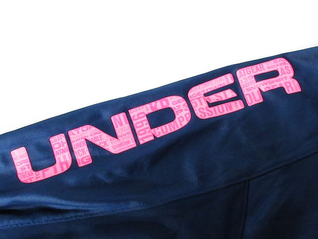 美品⁂アンダーアーマー⁂ジャージ　セットアップ　ビッグロゴ　ネイビーピンク　XL アンダーアーマー UNDER ARMOUR ジャージ セットアップ 上下