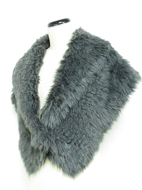コムサイズム Comme Ca Ism ショール マフラー ストール フェイクファー シャギー 二つ折り グレー系 Nk 01 レディース 116 ベクトルパーク
