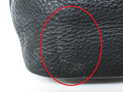 キタムラ Kitamura トート バッグ レザー ロゴ ステッチ 鞄 黒