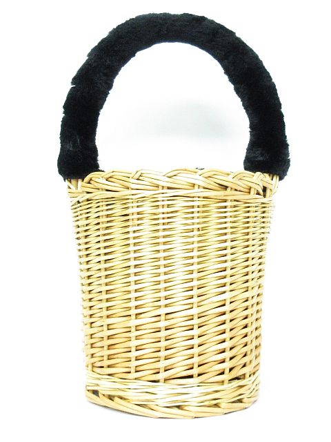 《大幅値下げ中‼︎》リリーブラウン　ロゴ入りラフィアート　カゴバッグ LILY BROWN かごバッグ 大幅値下げ中‼︎》リリーブラウン ロゴ入り