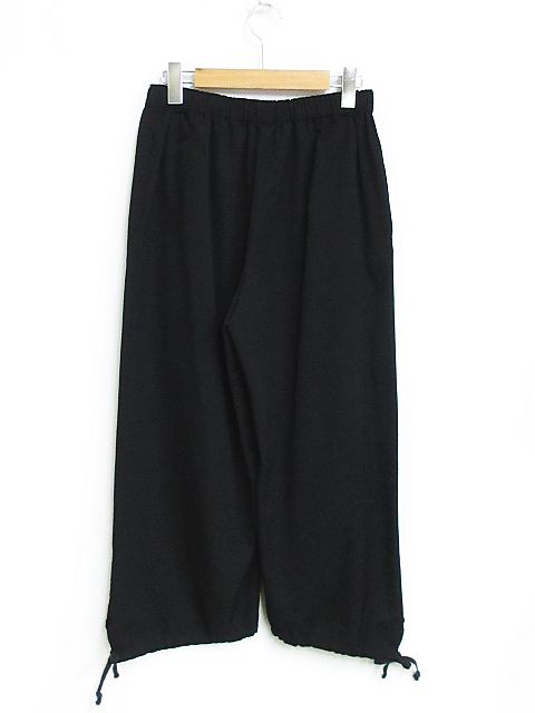 コムデギャルソンコムデギャルソン Comme Des Garcons Comme Des Garcons ワイド クロップド パンツ ウール ウエストゴム 黒 S Km 3945 01 メンズ 116 ベクトルパーク