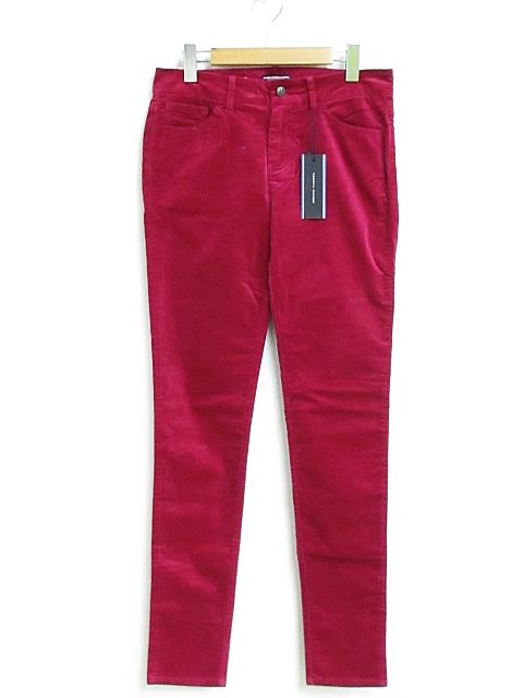 未使用品 トミーヒルフィガー Tommy Hilfiger パンツ スキニー ストレッチ ベロア ロゴ 赤系 27 Nk 02 メンズ 116 ベクトルパーク