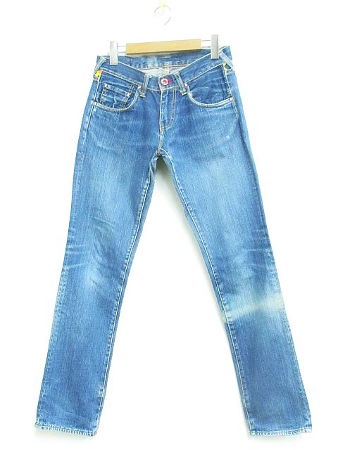 キューン CUNE デニム パンツ ジーンズ うさぎ 花柄 プリント 