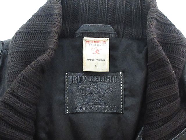 True Rel igion トゥルーレリジョン　レザージャケット　未使用 トゥルーレリジョン TRUE RELIGION レザー ジャケット 革ジャン ジップ