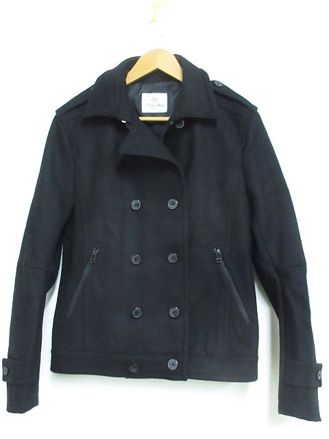 メンズビギ Men S Bigi ウール ピーコート Pコート エポレット 黒 03 Mm 02 メンズ 116 ベクトルパーク