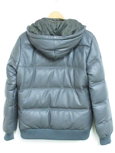 シュプリーム SUPREME レザー ダウン ジャケット フード 10AW 2way 