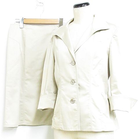 エル Elle セットアップ スーツ スカート フォーマル シングル ストレッチ ベージュ 40 Mm 01 レディース 116 ベクトルパーク