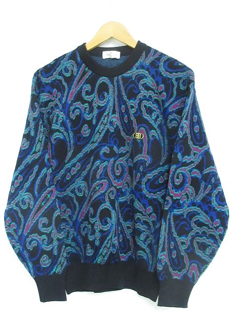 バレンシアガ BALENCIAGA ウール100% ニット セーター ペイズリー柄 総 