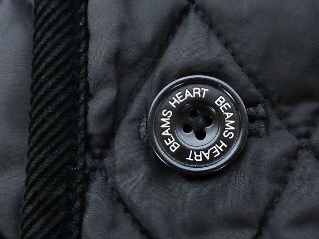 ビームスハート Beams Heart キルティング コート ジャケット 中綿 パイピング 黒 L Nk 02 メンズ 116 ベクトルパーク