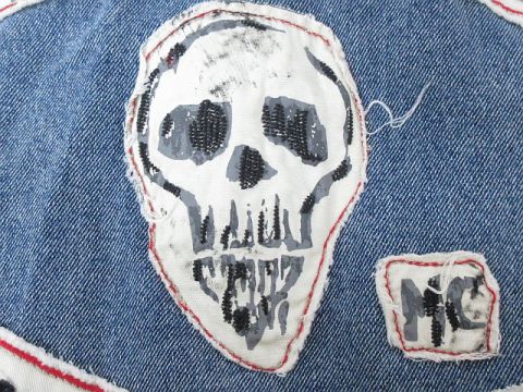 ビンテージ 古着 ハーレー スカル デニムベスト levis チョッパー ハーレーダビッドソン HARLEY DAVIDSON デニム ベスト スカル