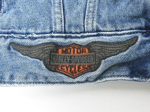 ビンテージ 古着 ハーレー スカル デニムベスト levis チョッパー ハーレーダビッドソン HARLEY DAVIDSON デニム ベスト スカル