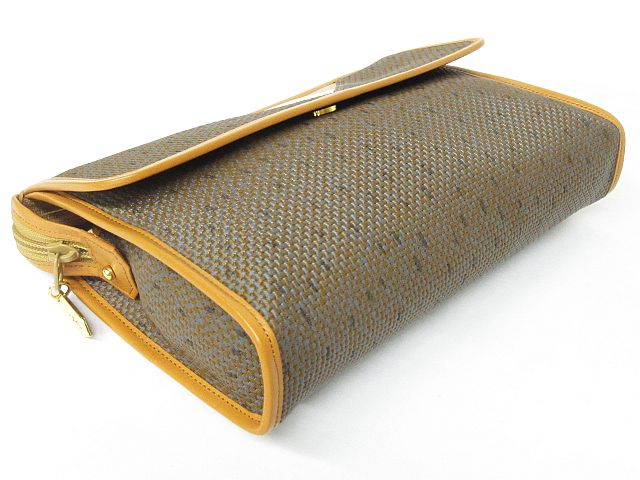 イヴサンローラン YVES SAINT LAURENT セカンドバッグ クラッチバッグ フラップ 鞄 ブラウン系 ◇MM-14968 ◇08 メンズ