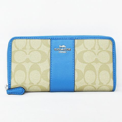 コーチ COACH F54630 ラウンドファスナー 長財布 シグネチャー