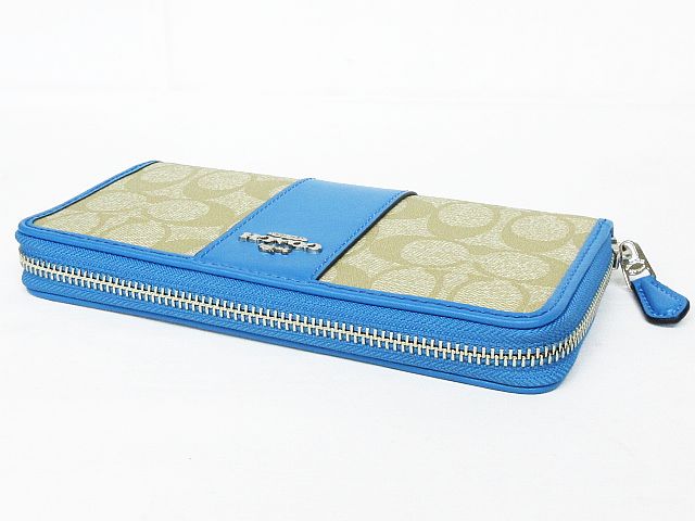 コーチ COACH F54630 ラウンドファスナー 長財布 シグネチャー 