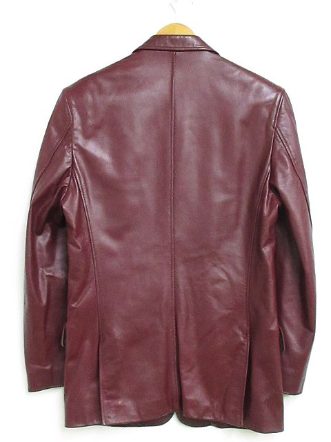 Paul Smith バーガンディ レザー ブレザー M Paul Smith バーガンディ レザー ブレザー M