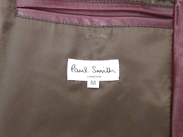 ポールスミス PAUL SMITH LONDON レザー ジャケット 牛革 テーラード 