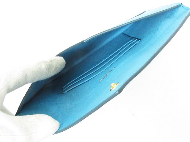 PRADA PRADA　サフィアーノレザー ケース ライトブルー プラダ PRADA サフィアーノ レザー ドキュメントケース マルチケース