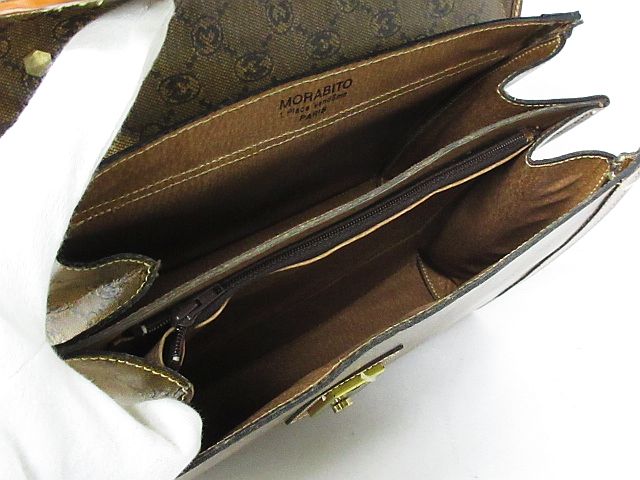 モラビト Morabito モノグラム ハンドバッグ Pvc レザー 鞄 ブラウン Mm 07 レディース 116 ベクトルパーク