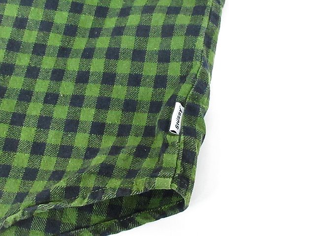 Stussy ステューシー チェック ネルシャツ 長袖 XL 緑 【公式通販】