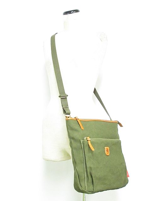 ラヘラ Lahella ショルダーバッグ 斜め掛け 肩掛け 帆布 鞄 カーキ 